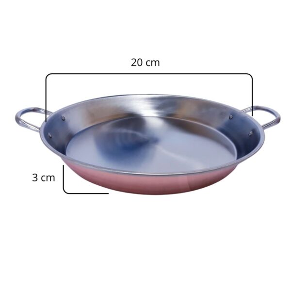 Paellera 20 X 03 cm - Cobre com Inox - Image 2